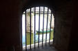 View of the moat from inside the castle